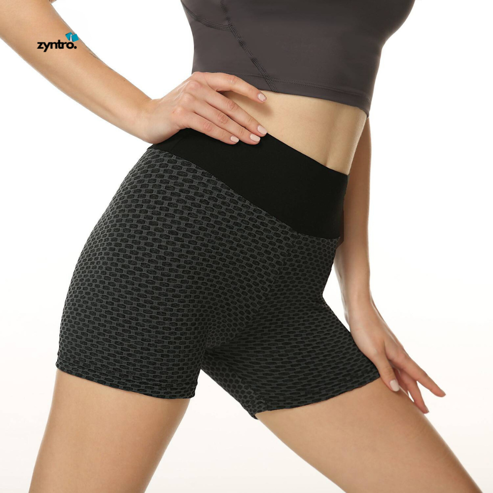 FlexEase™| Ademend Hoge Taille Shorts voor Dames - Liftend en Comfortabel