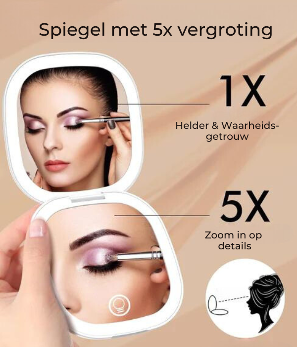 GlowMirror l Make-up Spiegel met LED-verlichting