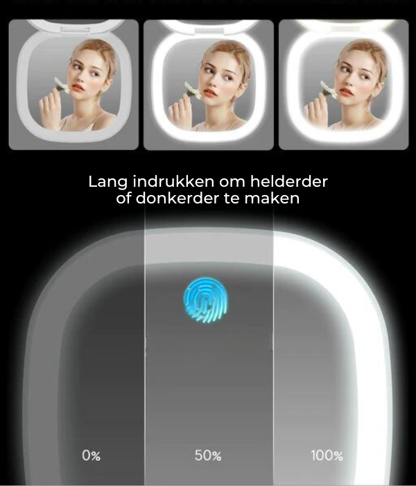 GlowMirror l Make-up Spiegel met LED-verlichting