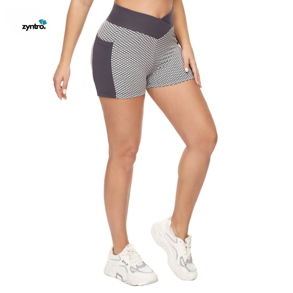 FlexEase™| Ademend Hoge Taille Shorts voor Dames - Liftend en Comfortabel