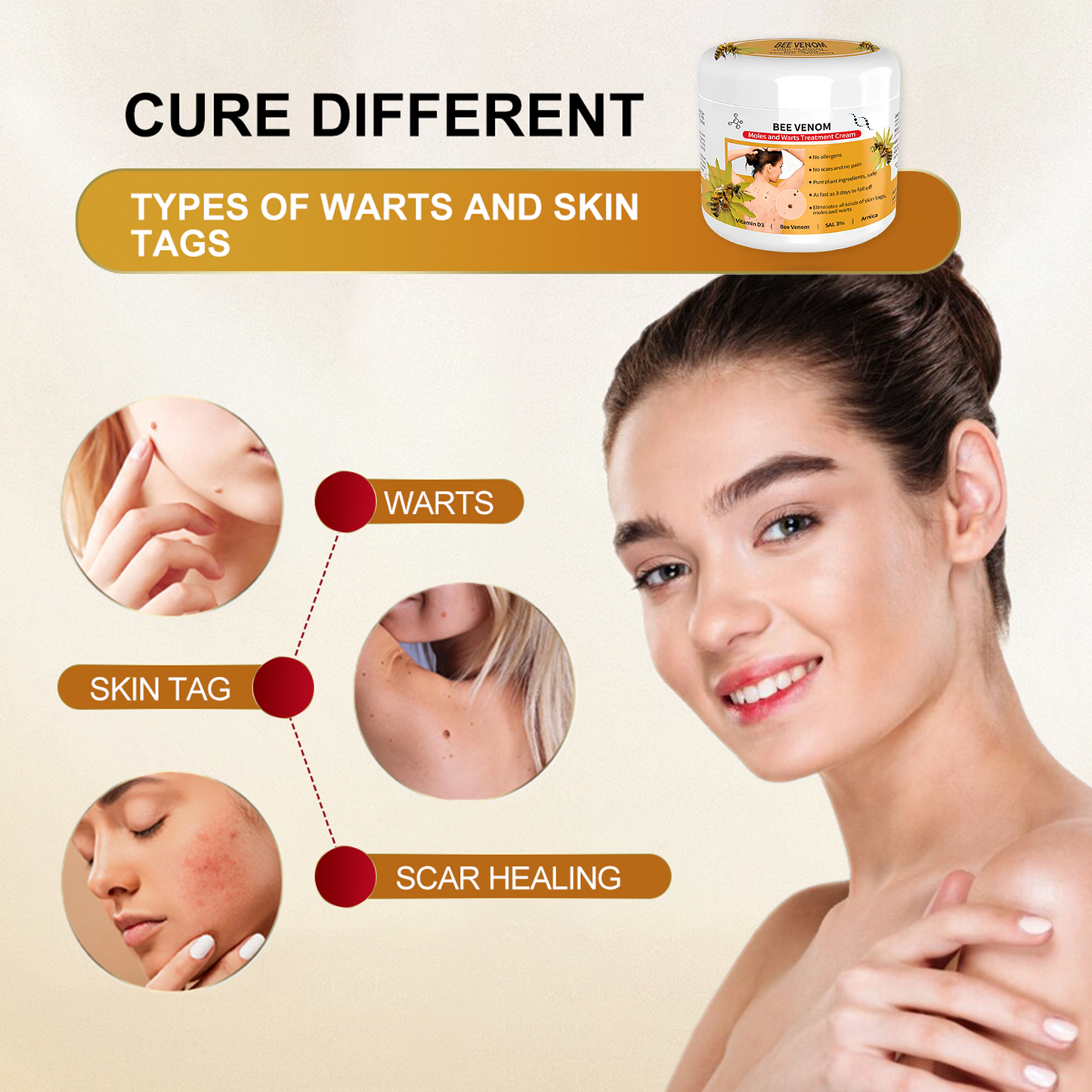 SkinRevive Bee Venom | Moedervlek- en Wratbehandelingcrème
