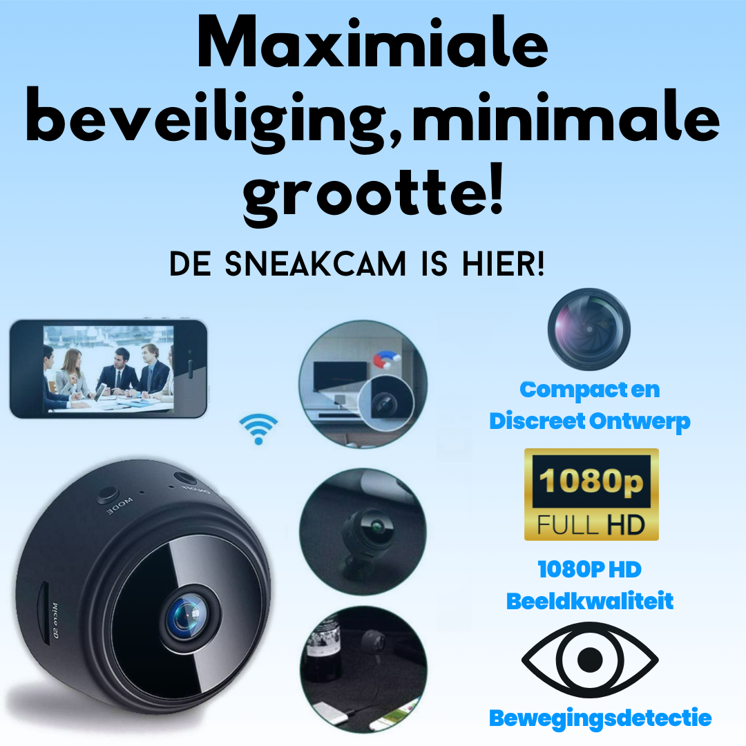 SneakCam - Draadloze Wifi Camera | Voor ultieme huisbeveiliging!