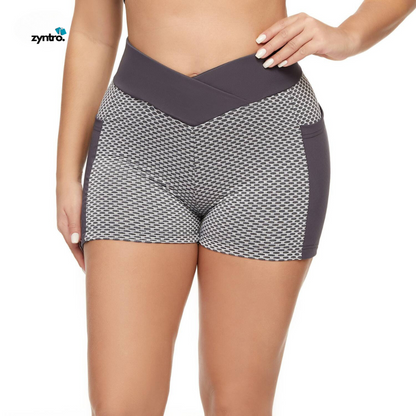 FlexEase™| Ademend Hoge Taille Shorts voor Dames - Liftend en Comfortabel
